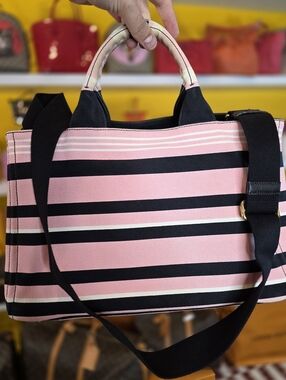 PRADA Canapa with strap and auth card shown live